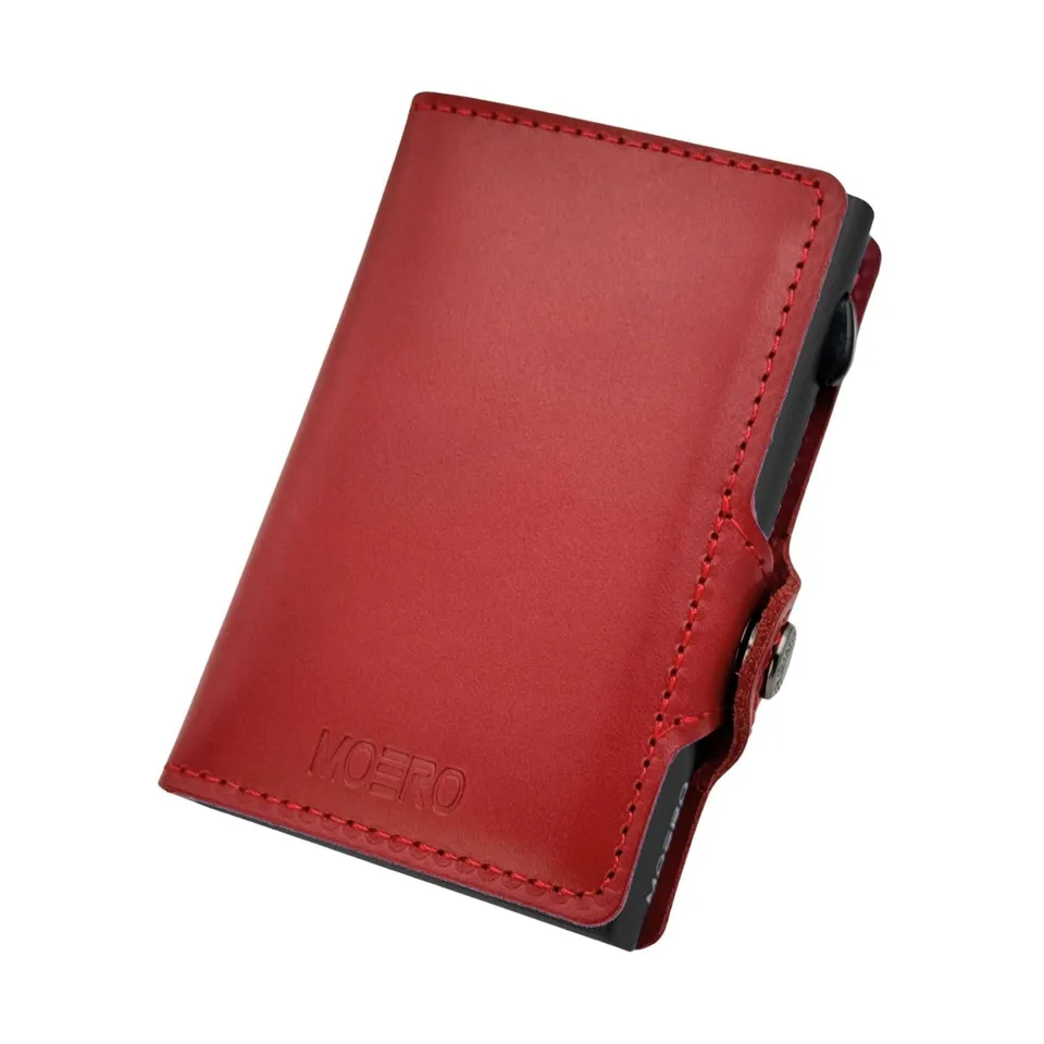 Moero Linea Classic Zip Prestige portafoglio rosso 4.0 RFID