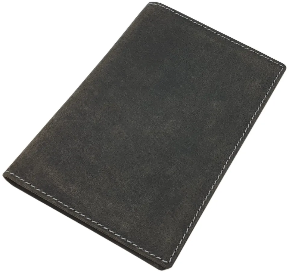 myledershop Karten- und Ausweisetuis portadocumenti in pelle di bufalo grigio