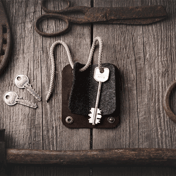 Crazy Horse Craft Key Holders portachiavi in pelle Classic Brown