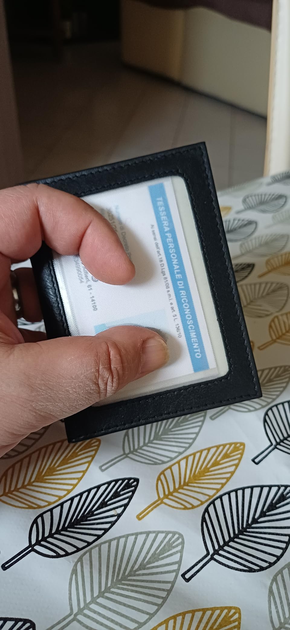 myledershop Karten- und Ausweisetuis porta carte in pelle di vitello