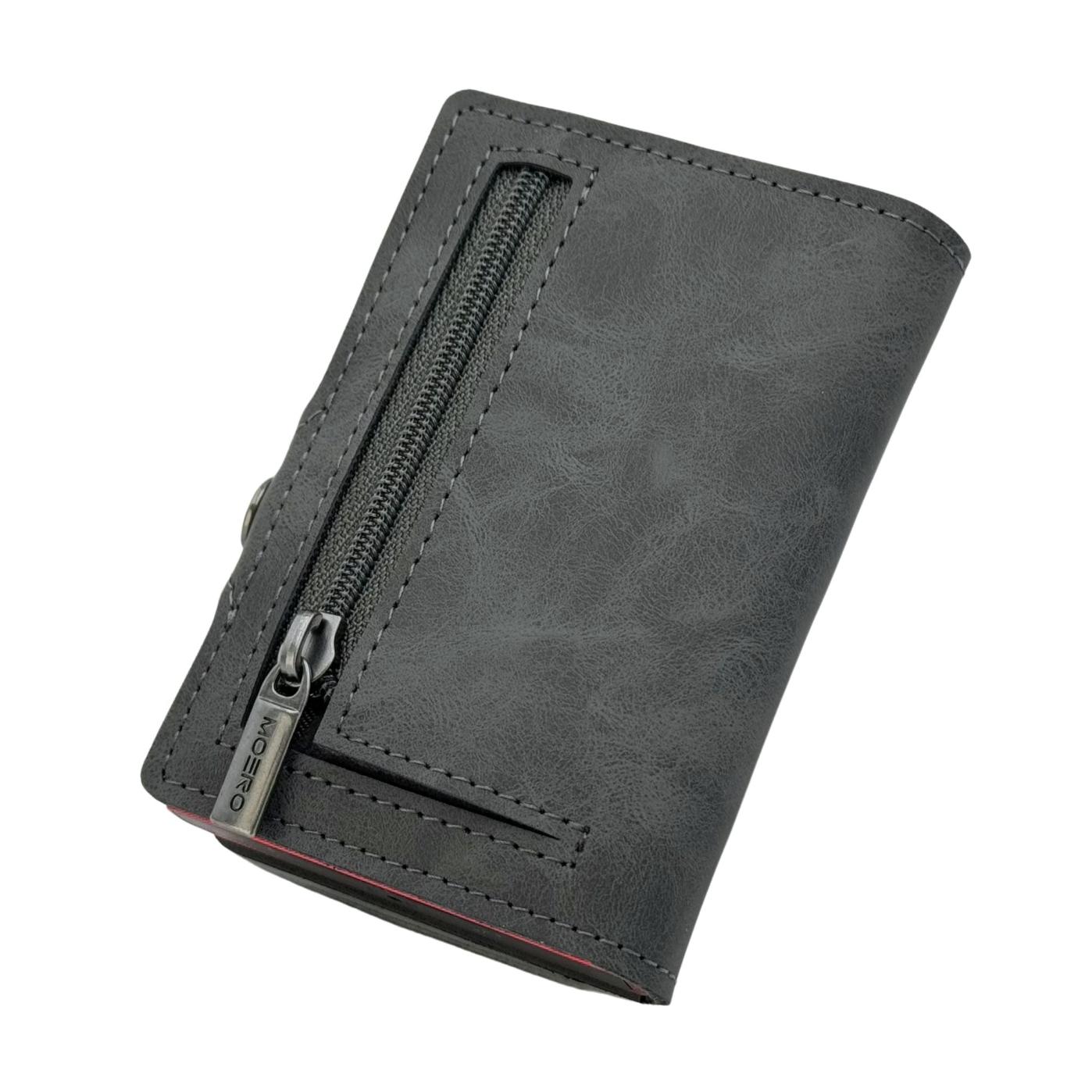 Moero Linea Classic Classic Zip Vintage portafoglio grigio RFID