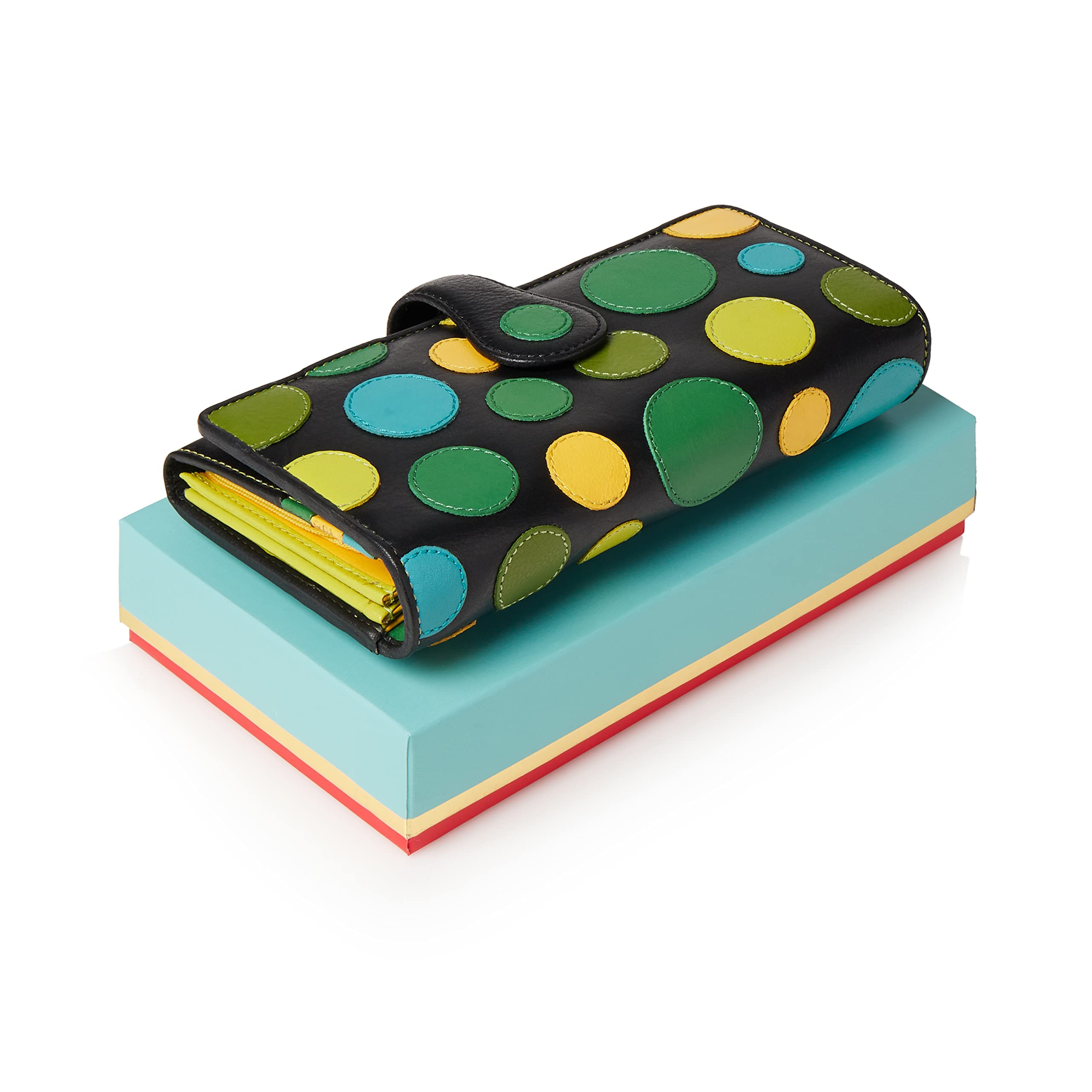 Visconti Polka P2 portafoglio da donna verde acqua