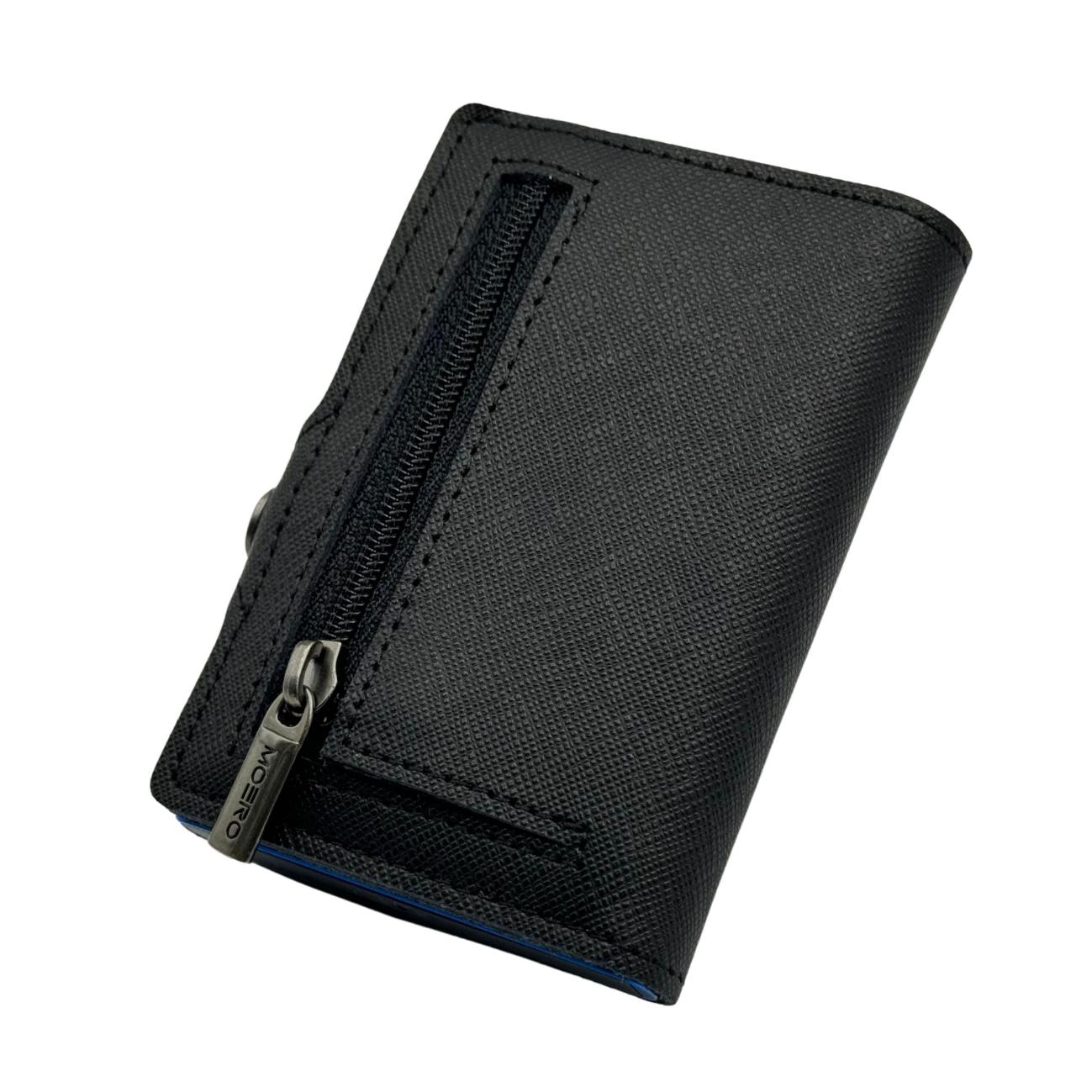 Moero Linea Classic Classic Zip Saffiano portafoglio nero 13 carte RFID