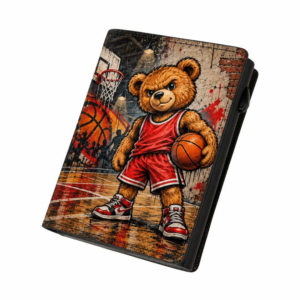 Moero Edizioni Speciali Teddy Basket portafoglio con portamonete zip