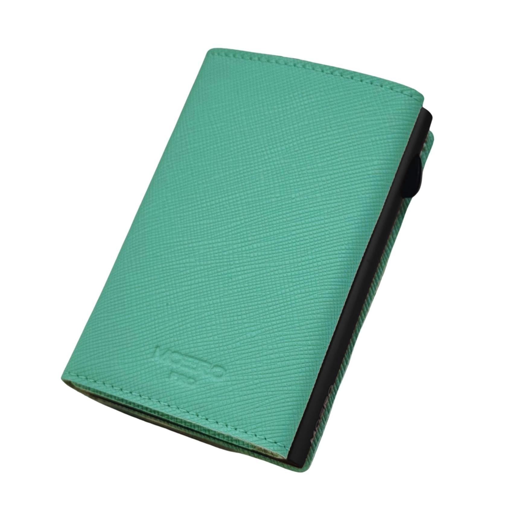 Moero Linea PRO PRO Saffiano portafoglio Acquamarina RFID