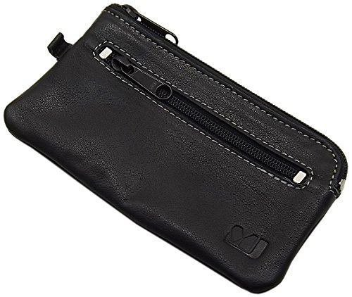 myledershop Schlüsseltaschen portachiavi in pelle di bufalo nero