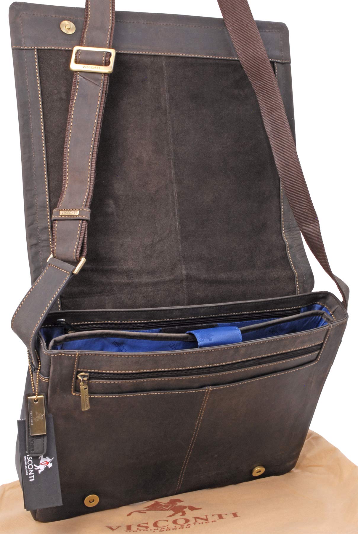 Visconti Hunters Bags 16072 Foster borsa messenger a tracolla in pelle