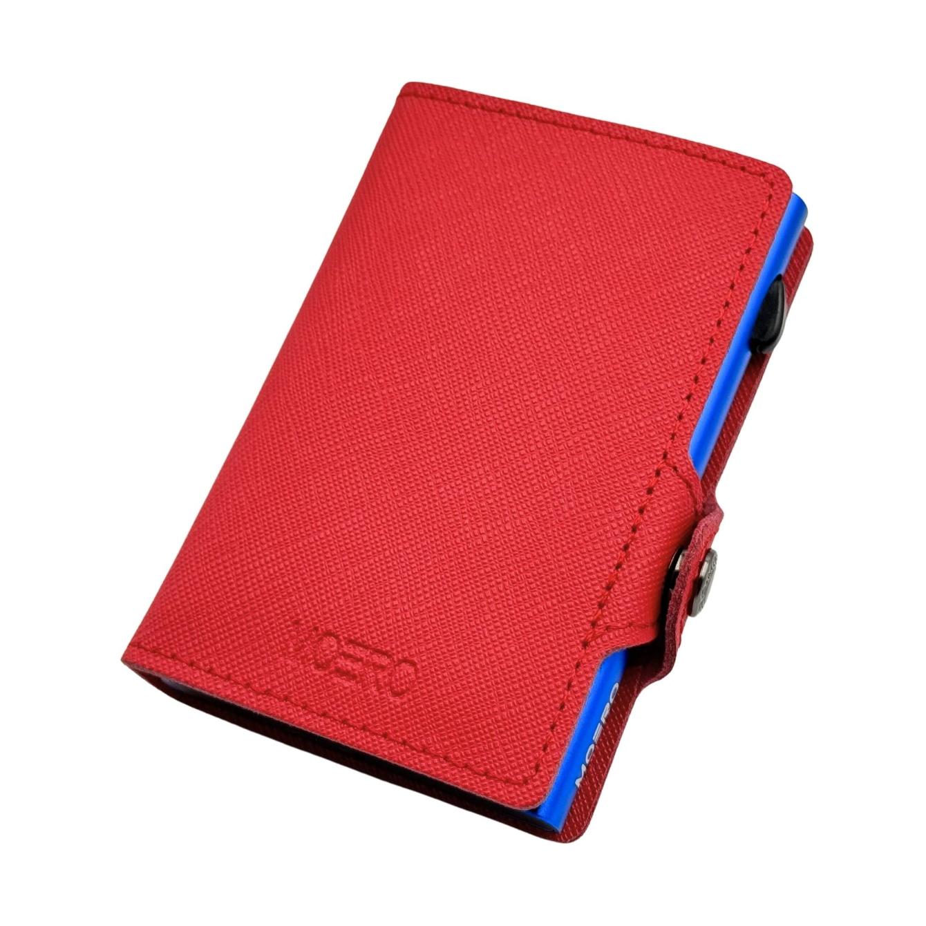 Moero Linea Classic Classic Zip portafoglio rosso con portamonete RFID