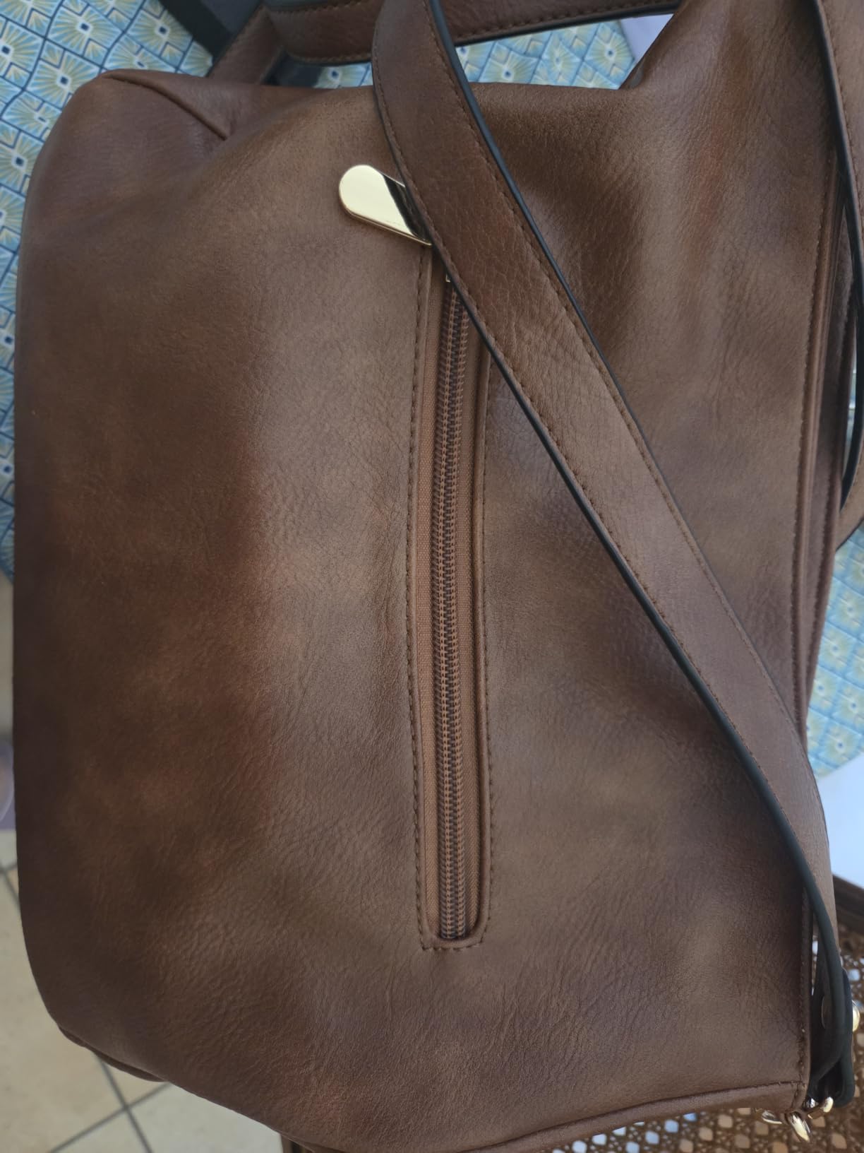 GOIACII BAG borsa a tracolla grande color caffè