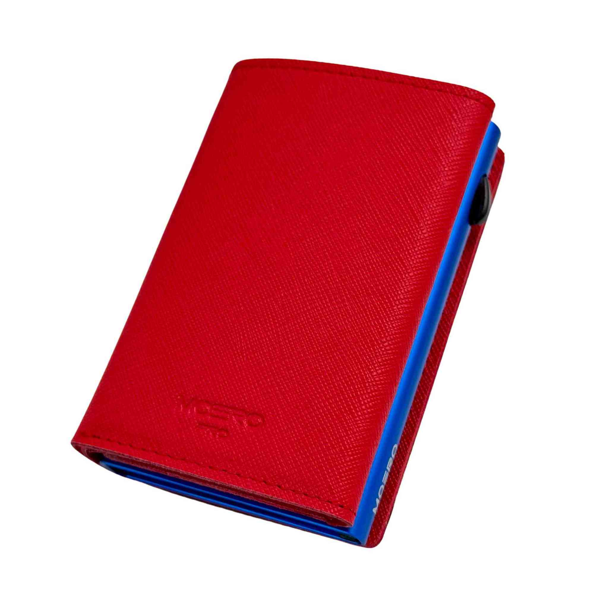 Moero Linea PRO PRO PLUS Zip Saffiano portafoglio Rosso 4.0 RFID