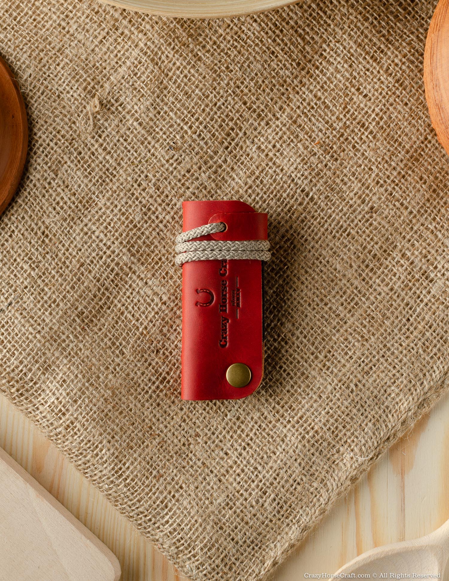 Crazy Horse Craft Key Holders portachiavi organizer Fragola Red