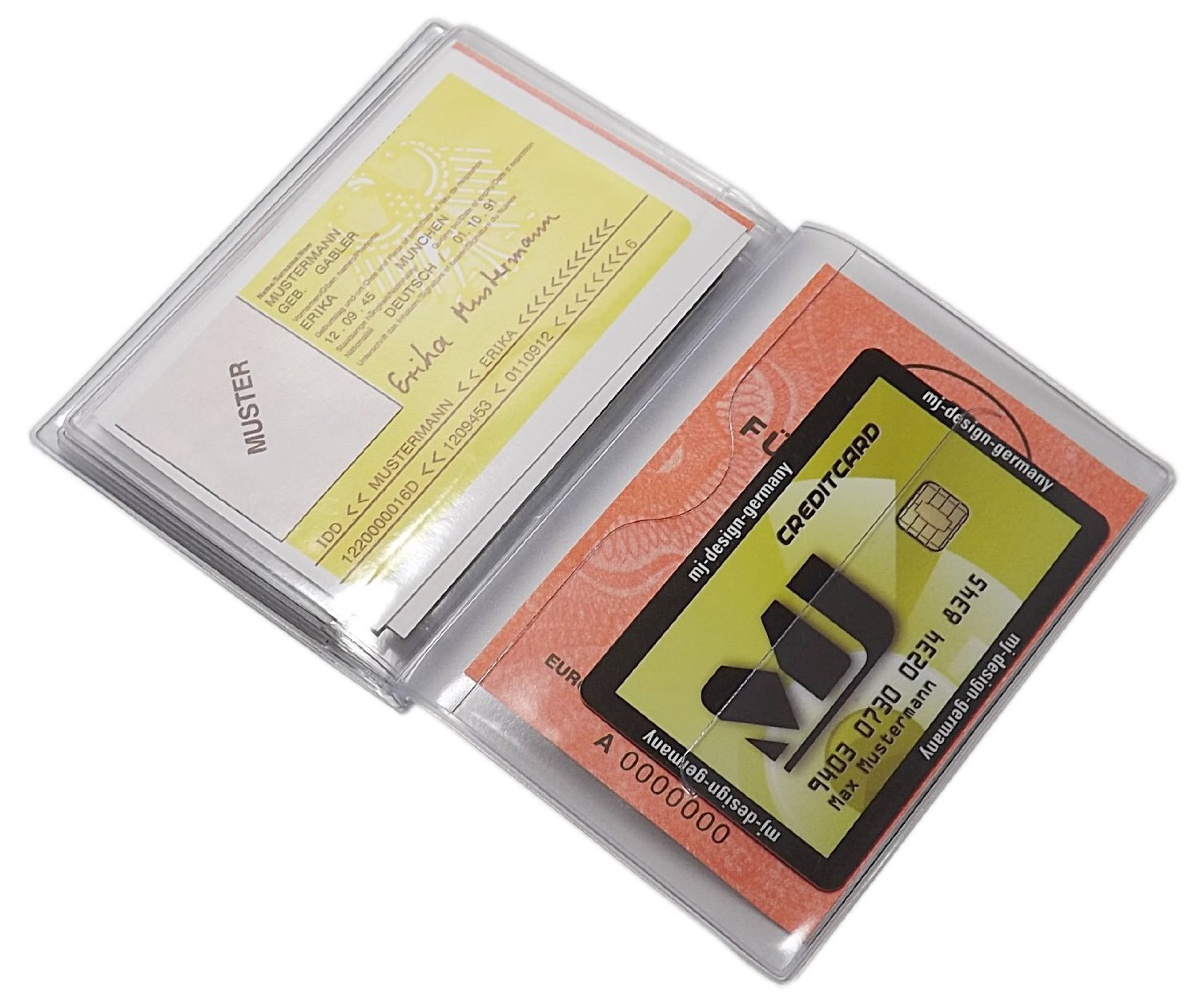 myledershop Karten- und Ausweisetuis MJ-Design-Germany porta carte 12 scomparti colori assortiti