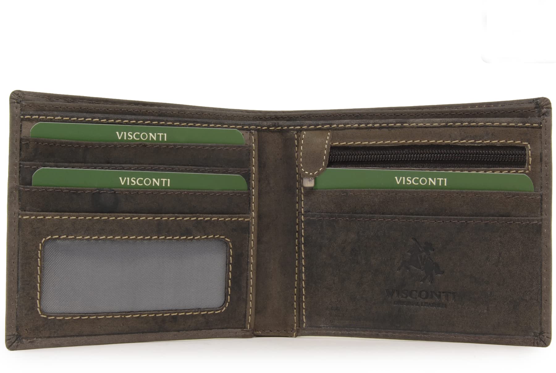 Visconti Slim 707 Shield portafoglio uomo marrone chiaro RFID in pelle