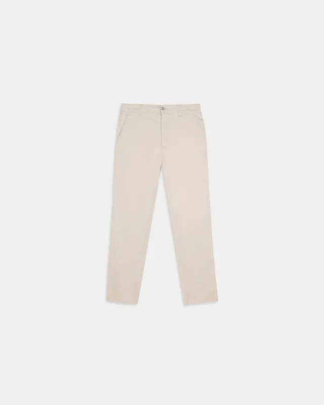 Miguel Bellido Pantalones chino pantaloni beige in cotone elasticizzato taglia 38