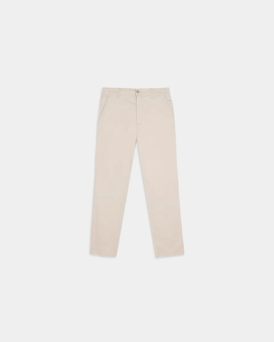 Miguel Bellido Pantalones chino pantaloni beige in cotone elasticizzato taglia 38
