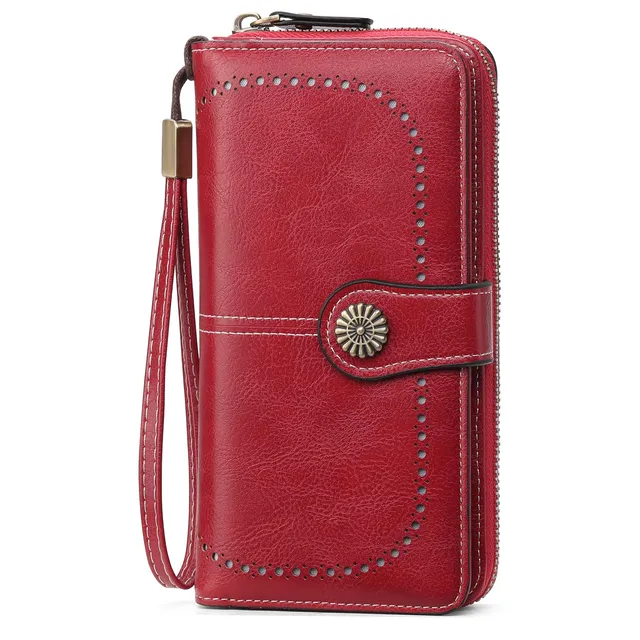 GOIACII WOMEN'S LARGE WALLET portafoglio donna A03-rosso RFID