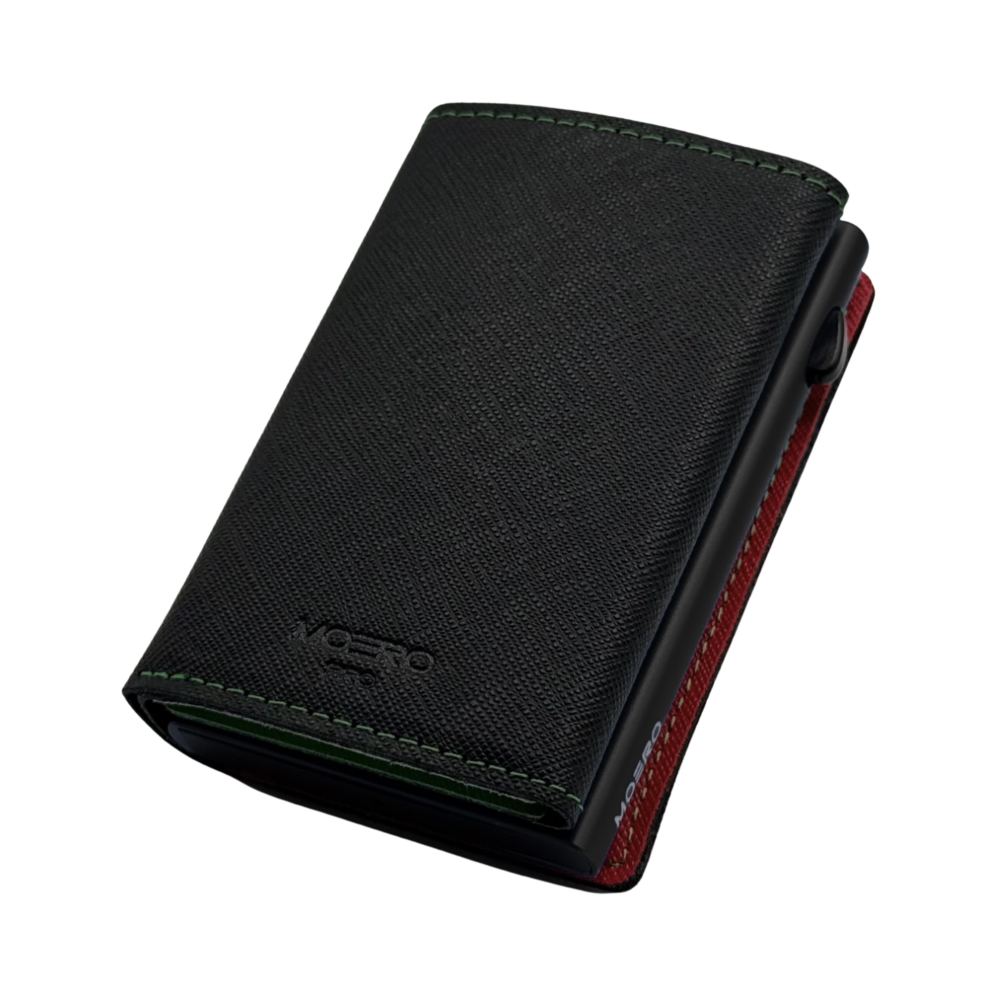 Moero Linea PRO PRO PLUS Zip Saffiano portafoglio nero 4.0 RFID