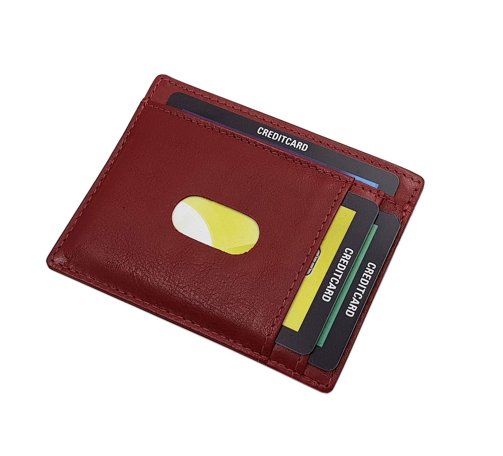 myledershop Kredit- und Visitenkartenetuis porta carte di credito in vacchetta