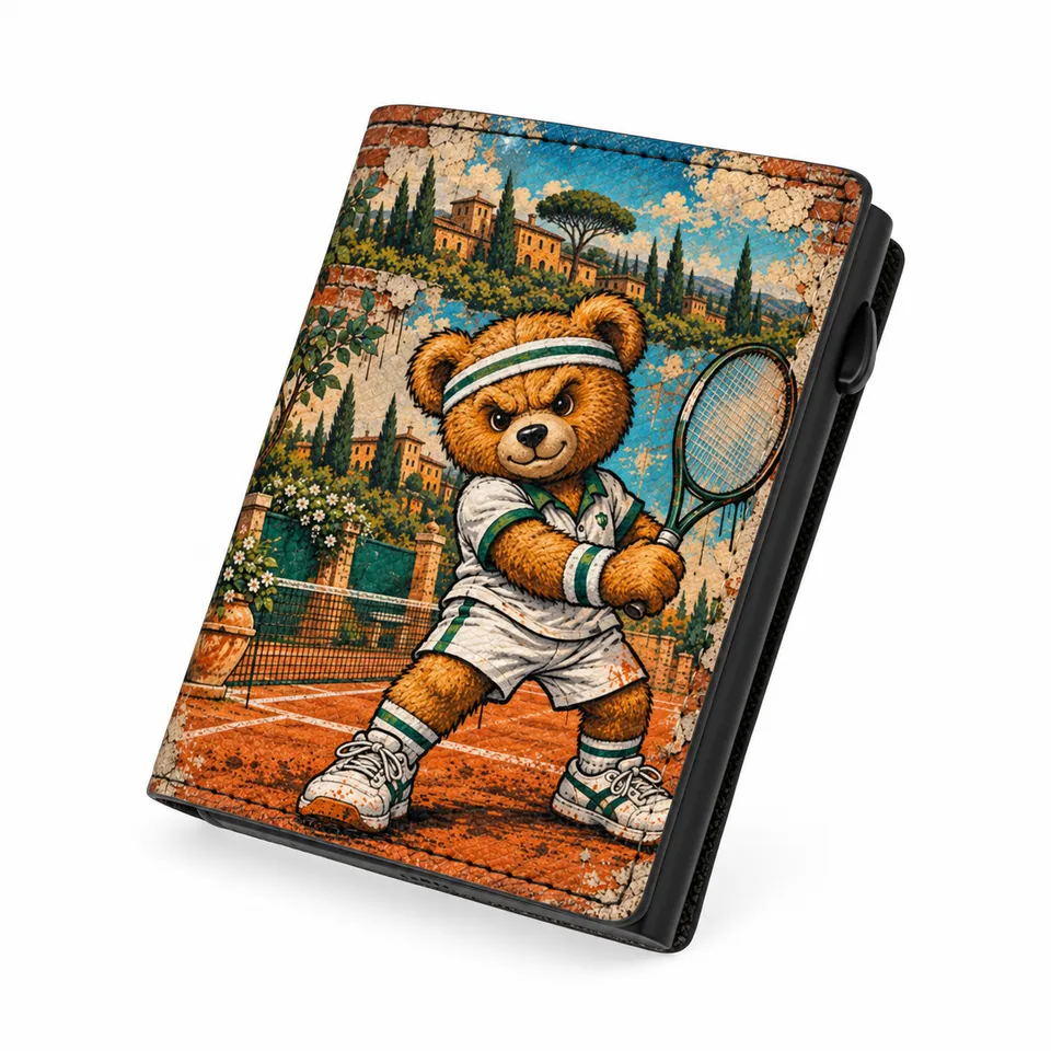 Moero Edizioni Speciali Pro Teddy Tennis Sport Limited Edition portafoglio RFID con zip