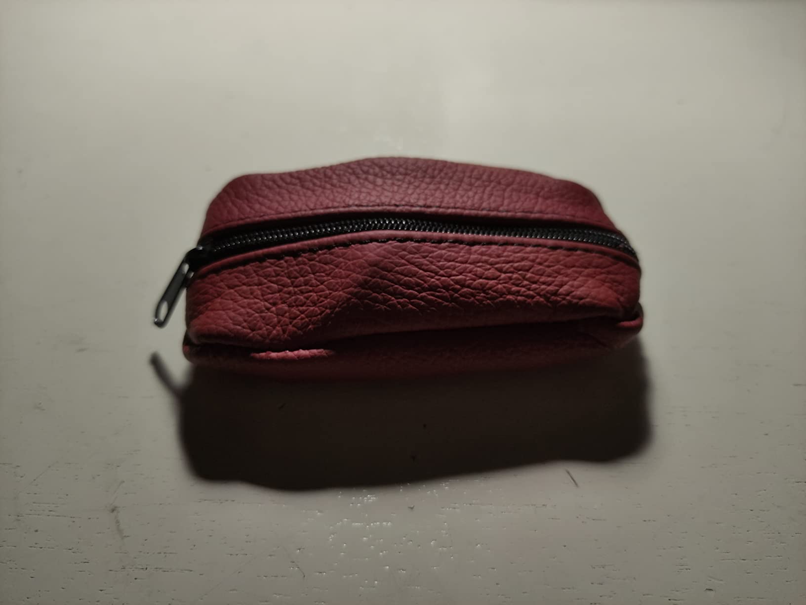 myledershop Schlüsseltaschen portachiavi in pelle nero con cerniera