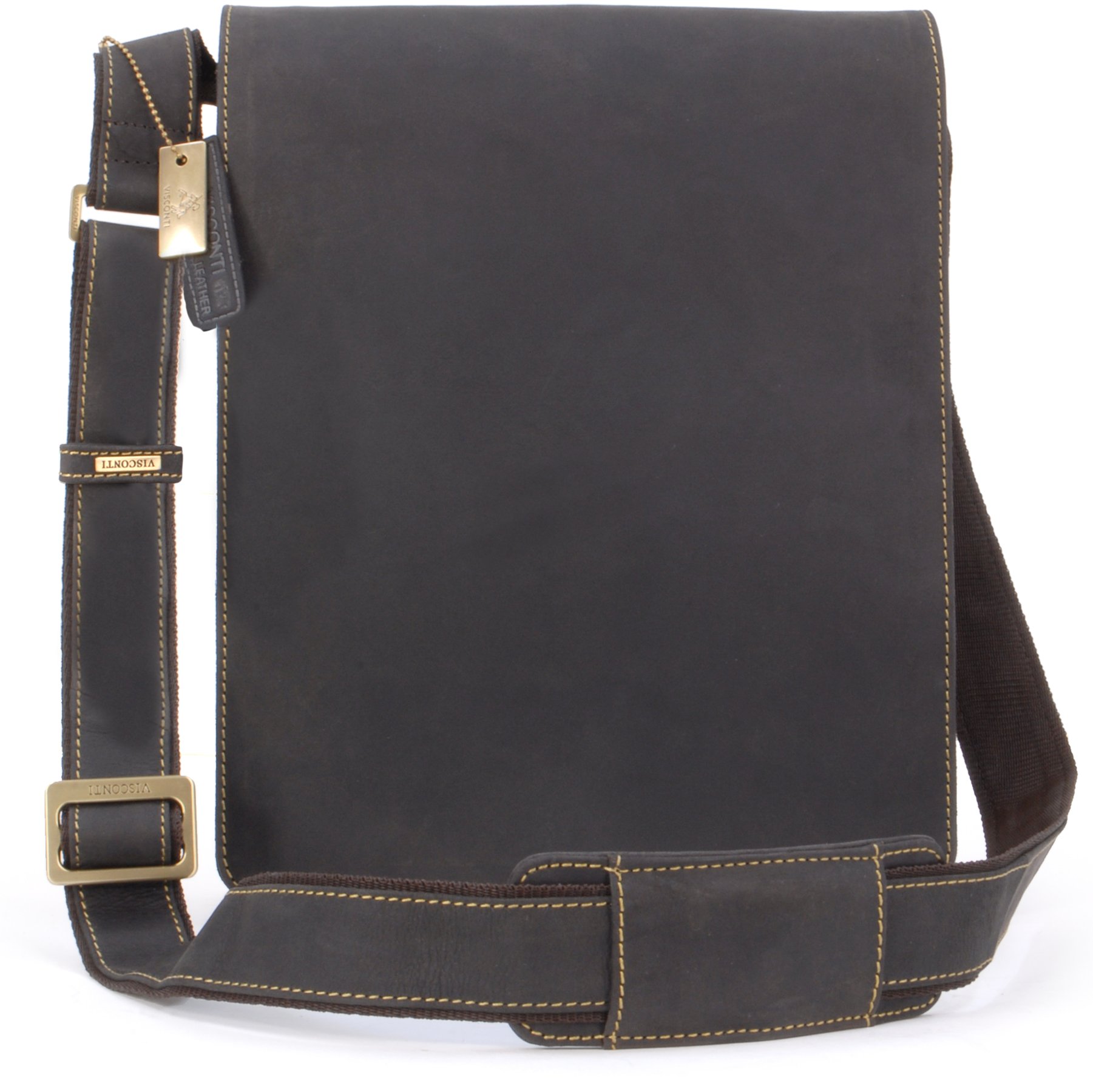 Visconti Hunters Bags 18410 Jasper borsa messenger in pelle Olio Marrone