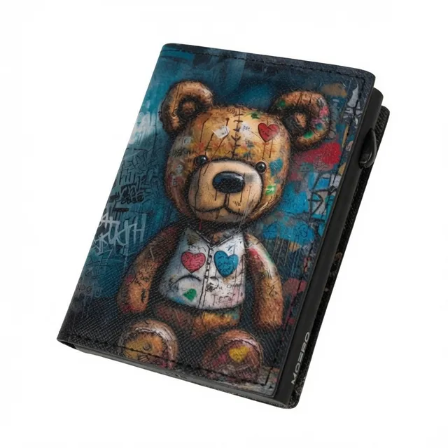 Moero Edizioni Speciali Moero Pro Teddy Heart portafoglio RFID con portamonete