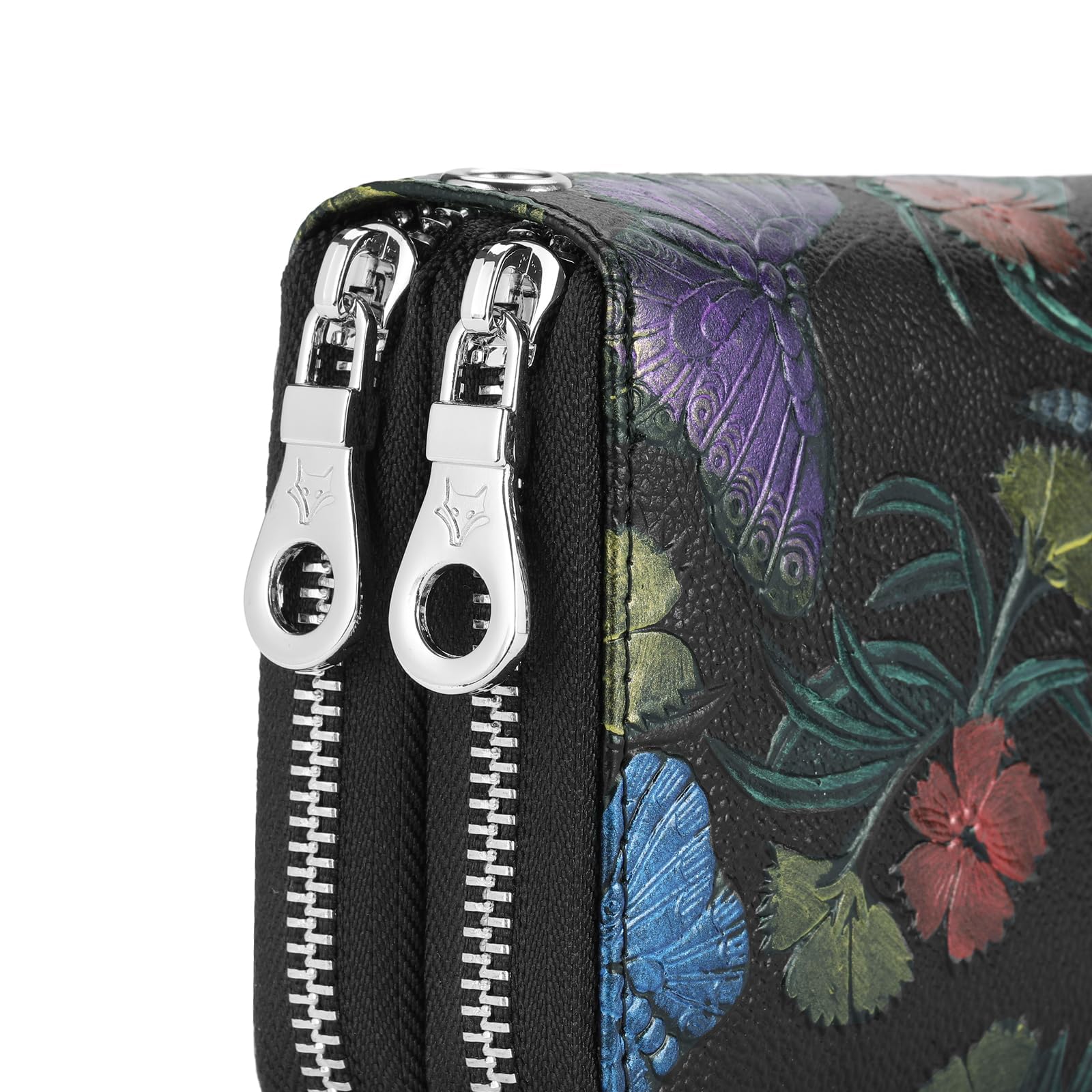 GOIACII WOMEN'S LARGE WALLET portafoglio donna doppia zip RFID