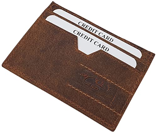 myledershop Kredit- und Visitenkartenetuis porta carte cognac RFID