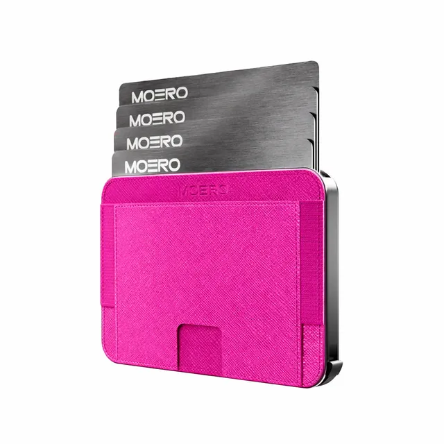 Moero Linea M2 M2 Pro Saffiano Fucsia Pink MagSafe wallet