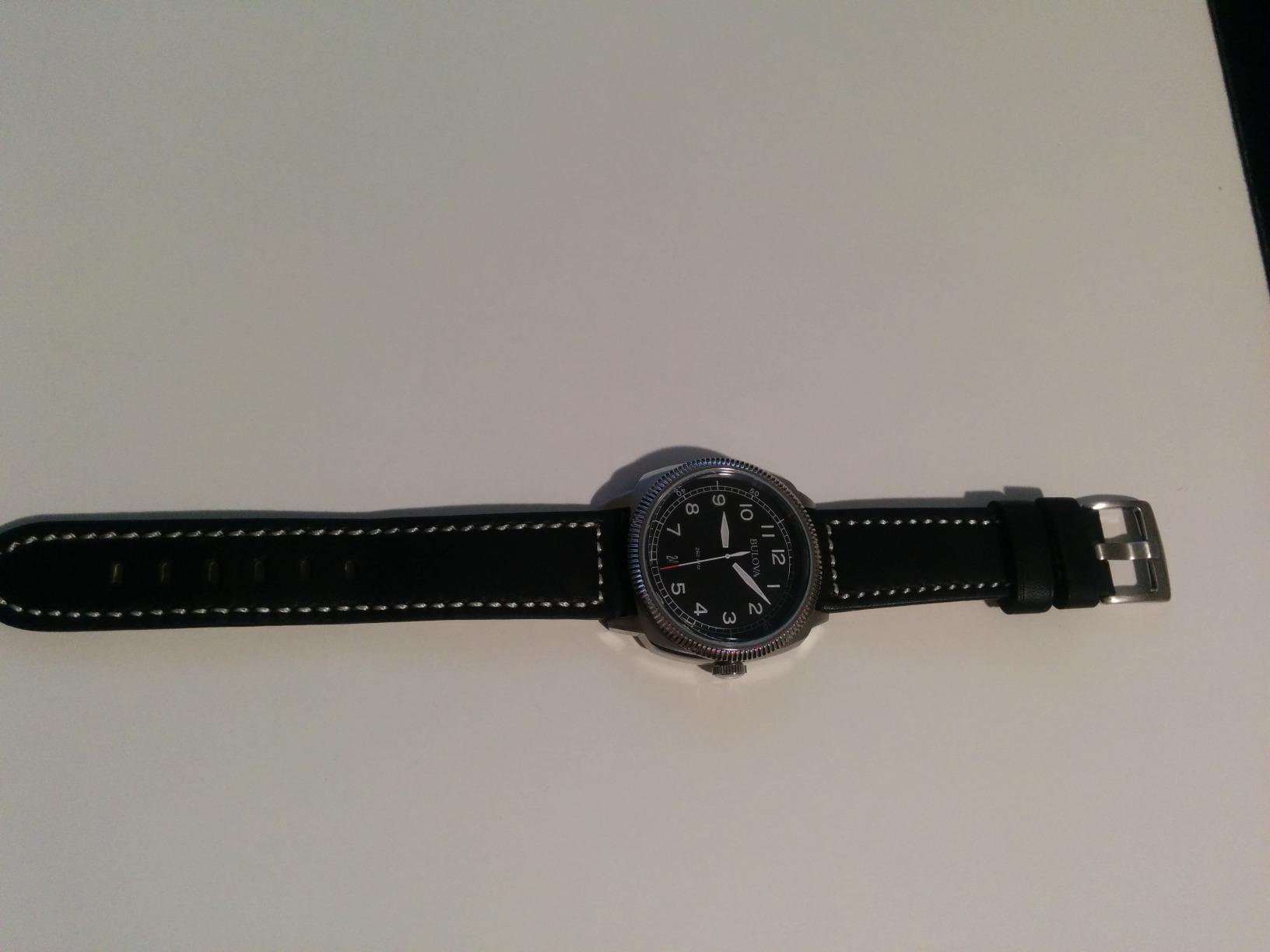 myledershop Uhrenarmbänder cinturino orologio 22 mm nero in pelle