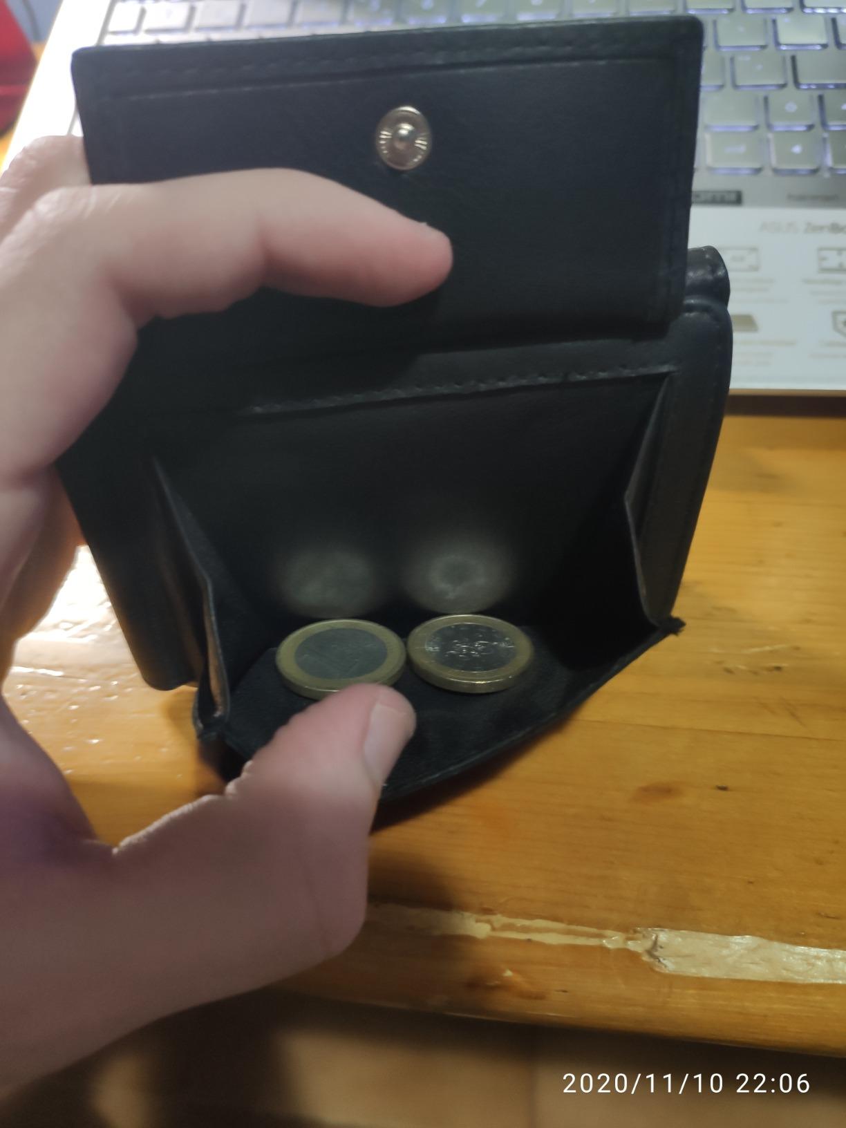 myledershop Brieftaschen Dollarclip portafoglio con clip nero in pelle di vitello