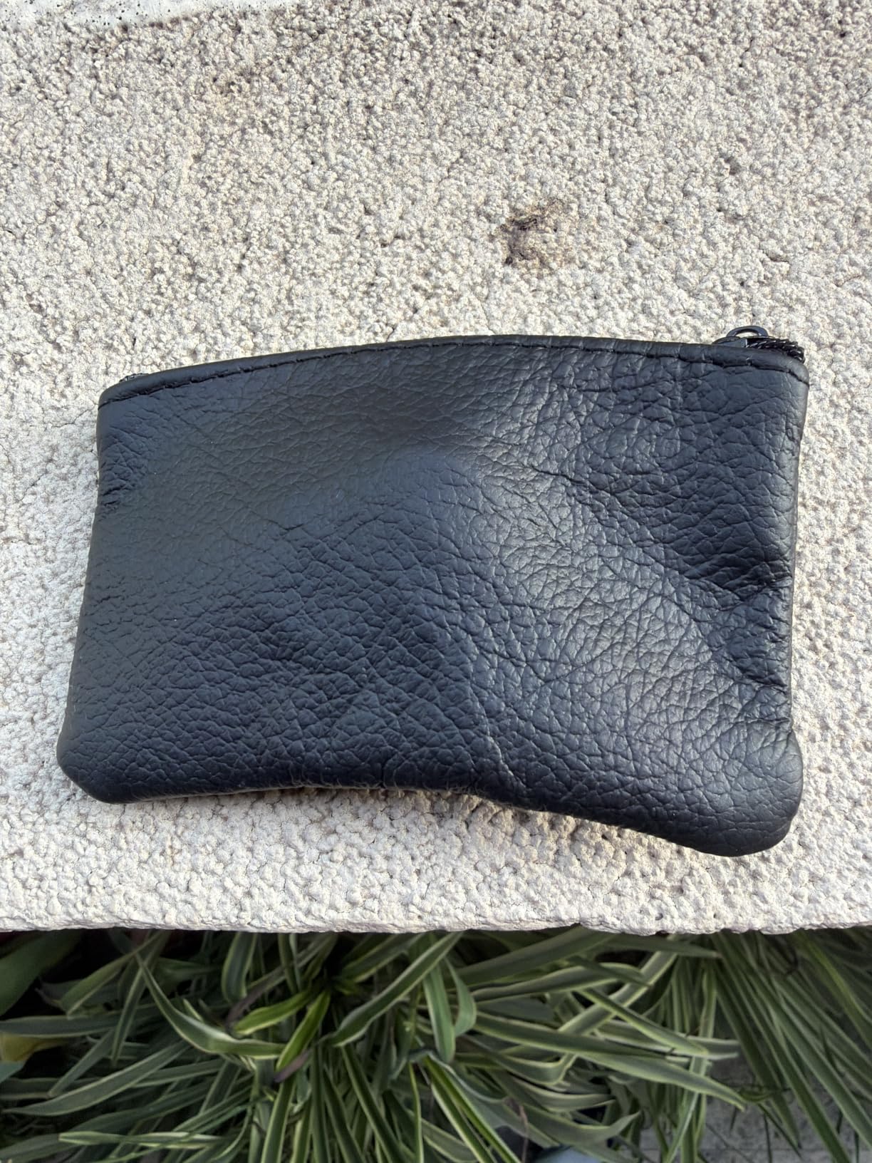 myledershop Schlüsseltaschen portachiavi in pelle nero con zip