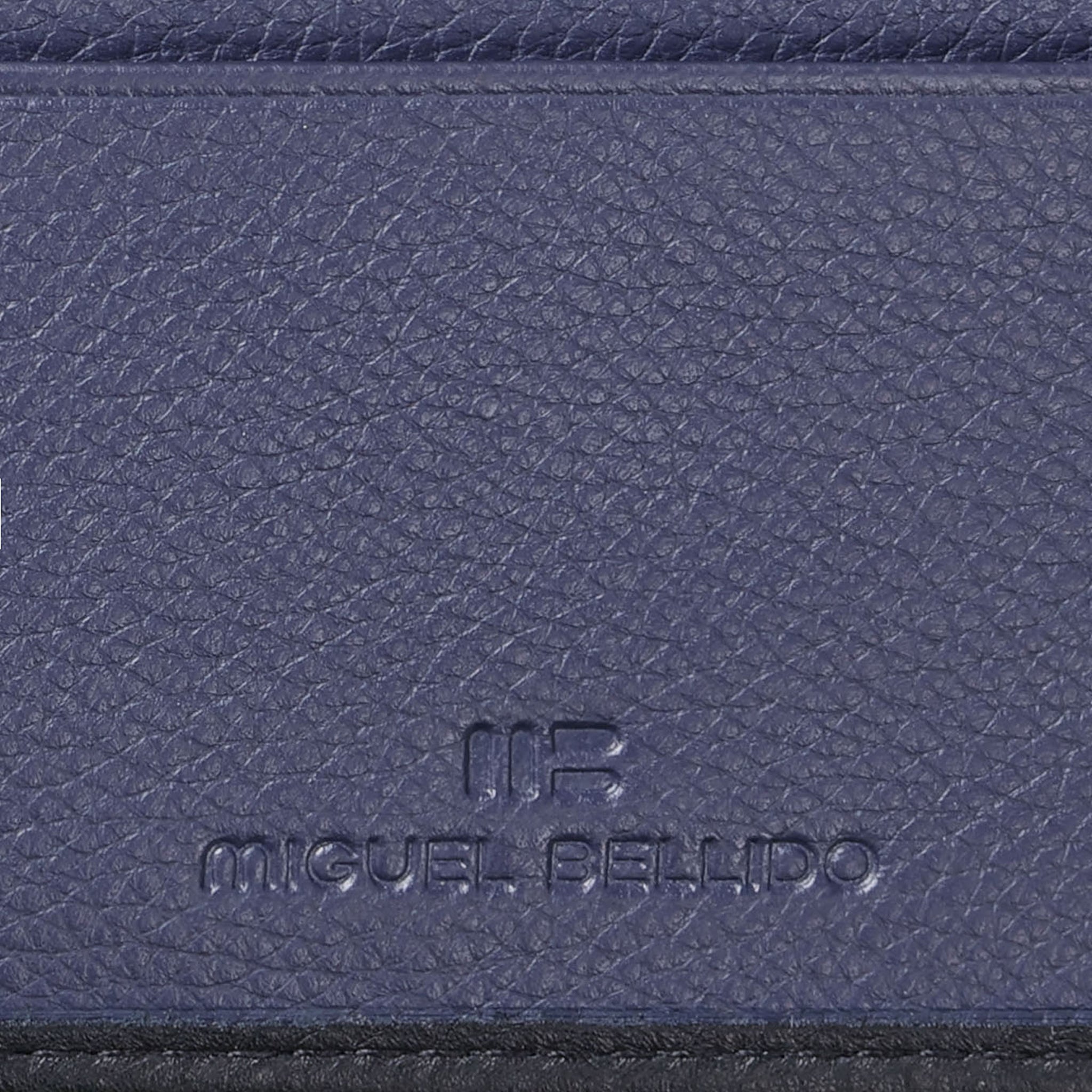 Miguel Bellido Carteras Cartera Milano con tarjetero in piel de vacuno nero