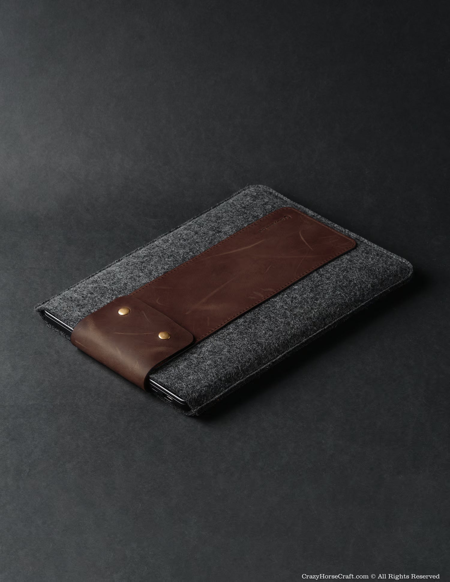 Crazy Horse Craft MacBook Cases Leather & Wool Felt sleeve MacBook Air 13,6″