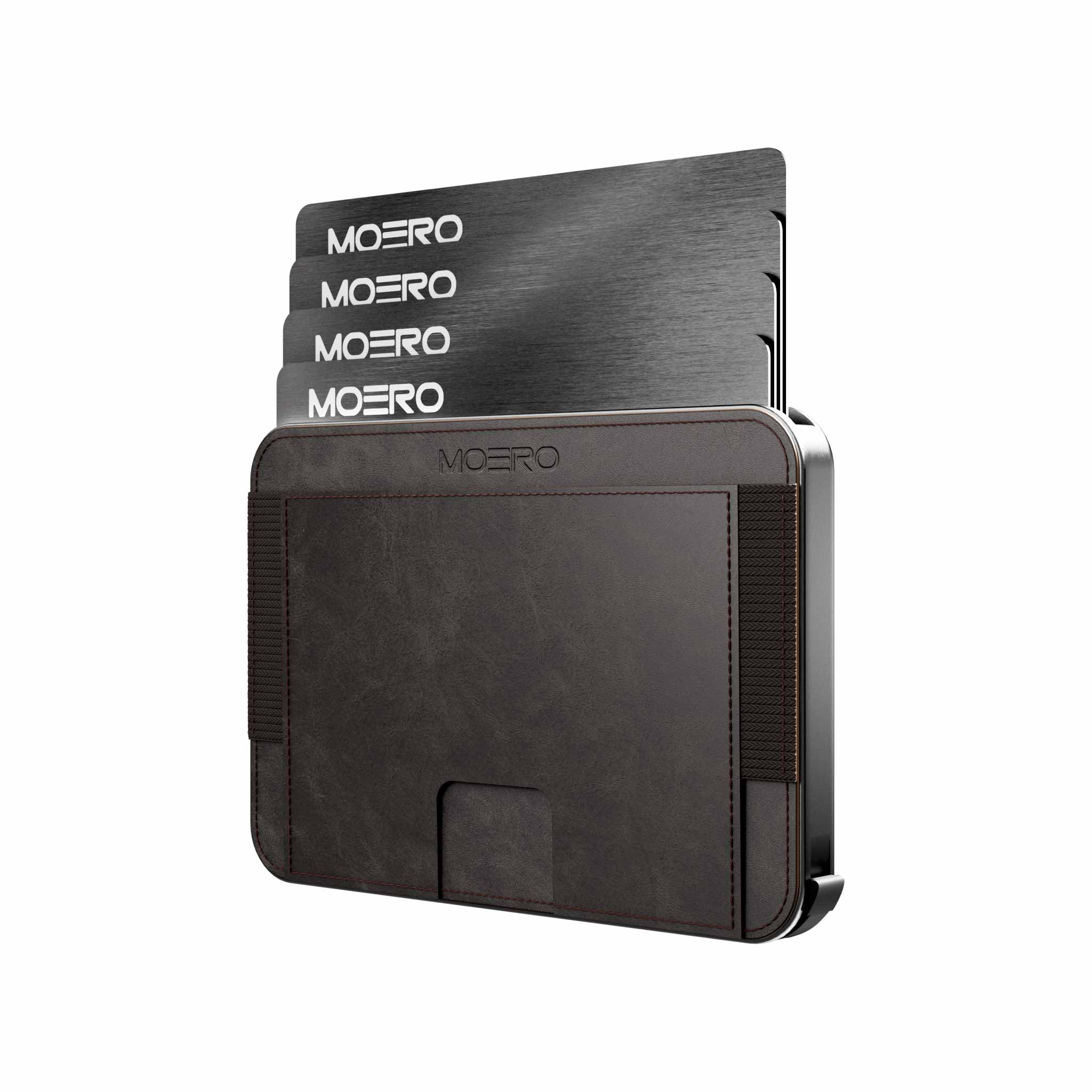 Moero Linea M2 M2 Pro Vintage Dark Brown portafoglio MagSafe RFID