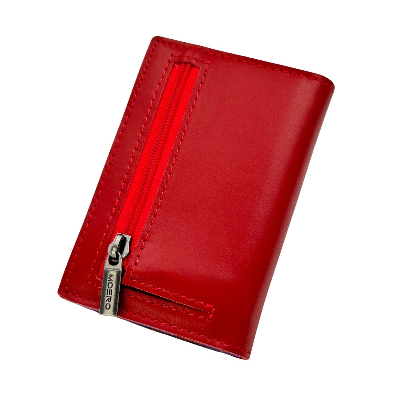 Moero Linea PRO PRO Zip portafoglio rosso con zip RFID