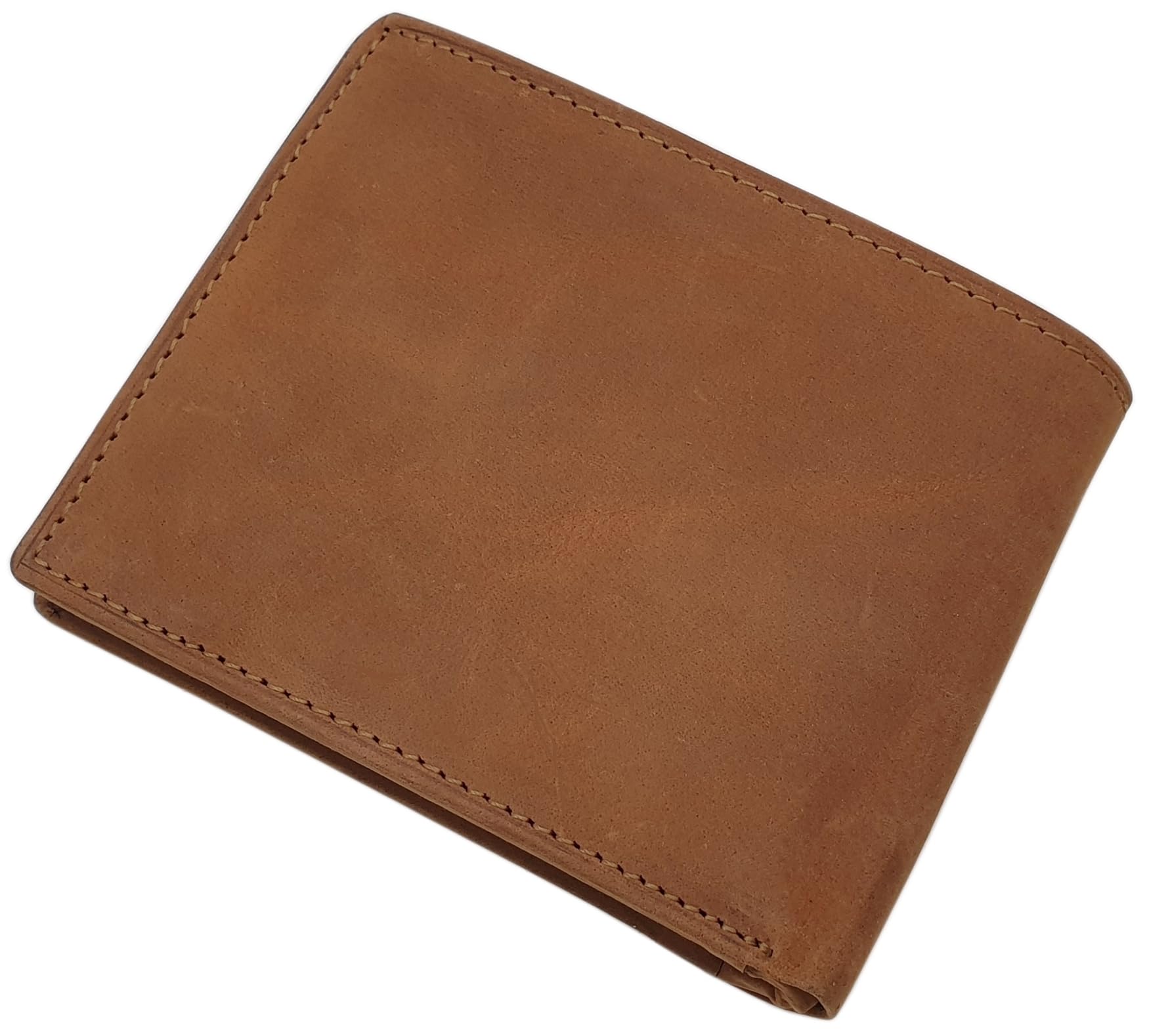myledershop Herren Geldbörsen Modello 2 portafoglio orizzontale cognac RFID