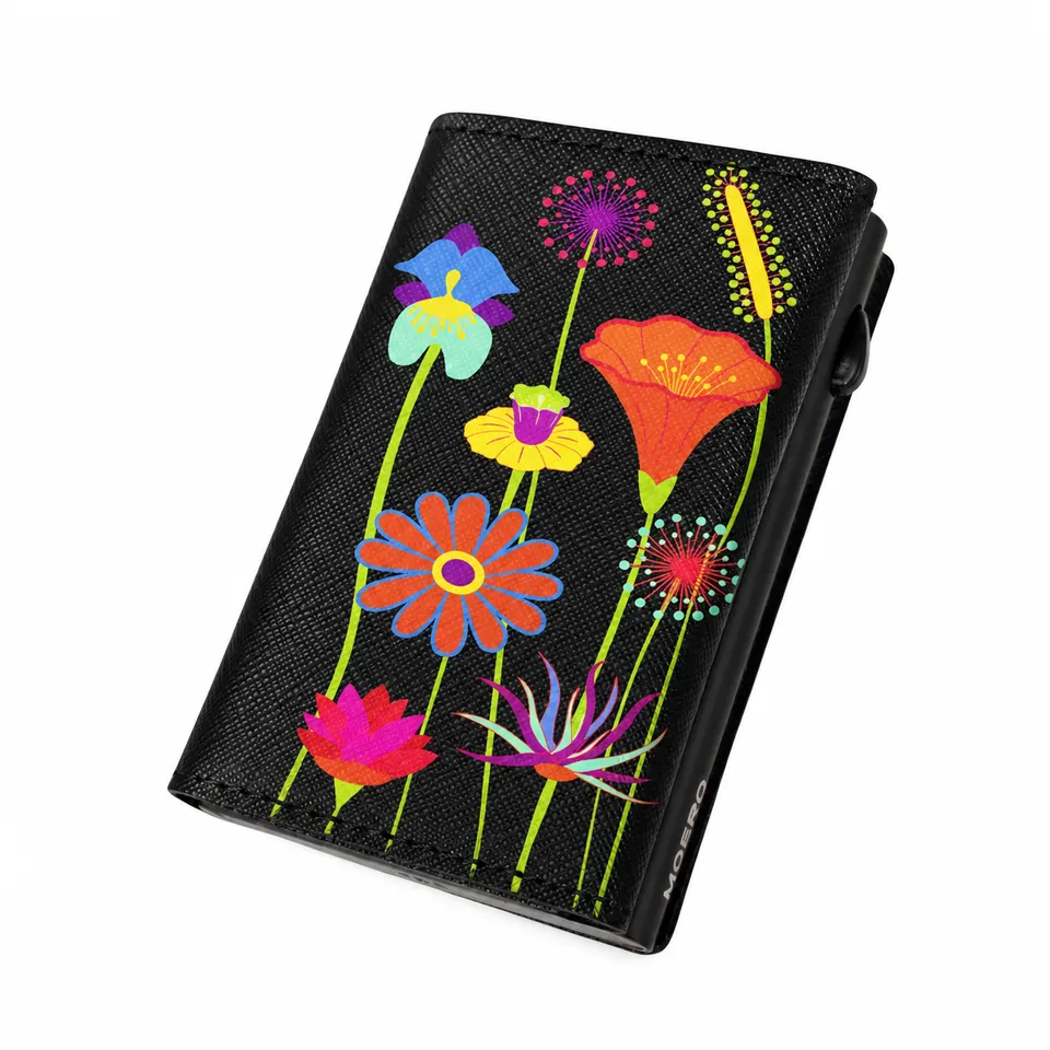 Moero Edizioni Speciali Floral Giardino Neon portafoglio RFID