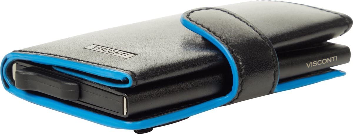 Visconti Slim portafoglio porta carte nero blu RFID