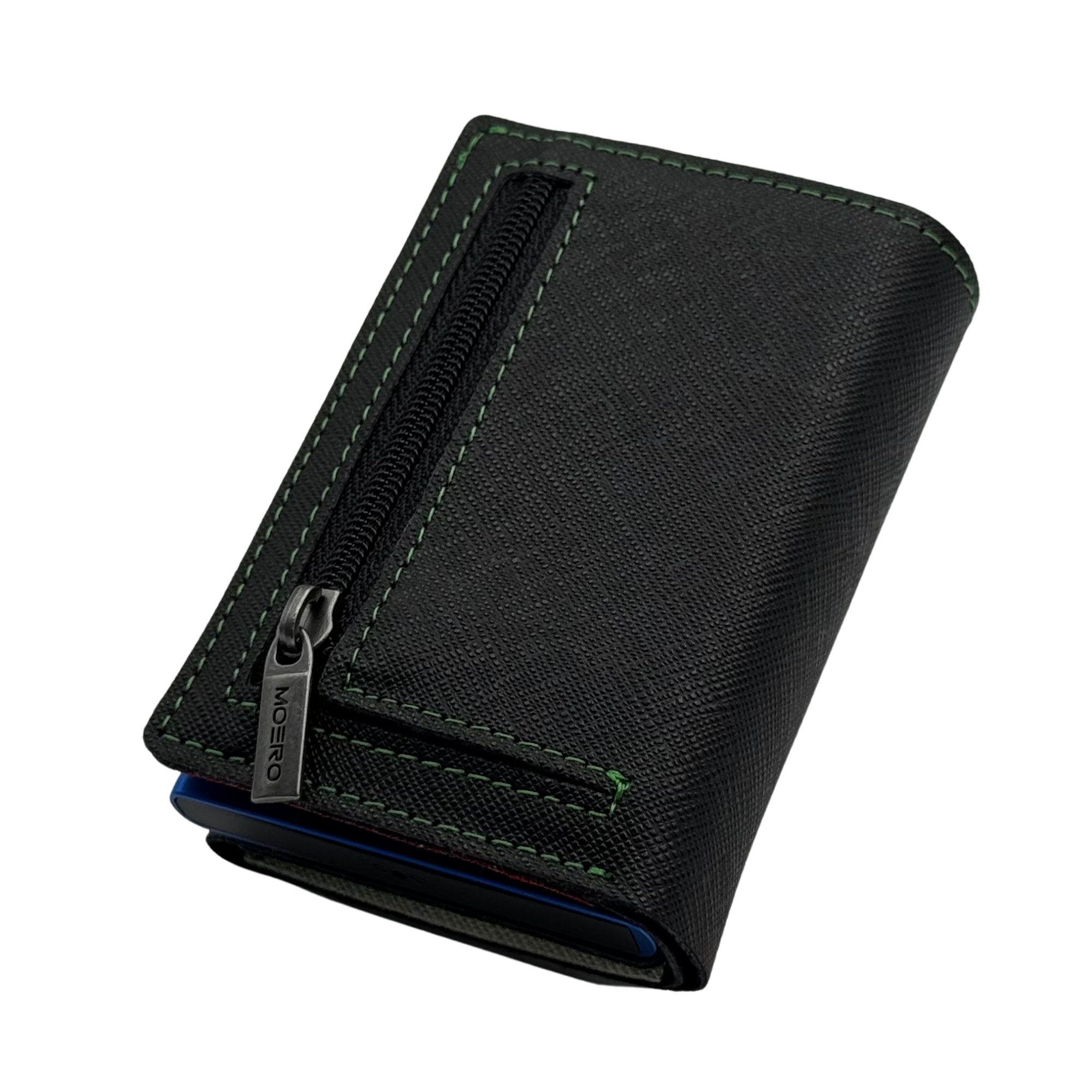 Moero Linea PRO PRO PLUS Zip Saffiano portafoglio nero 4.0 RFID