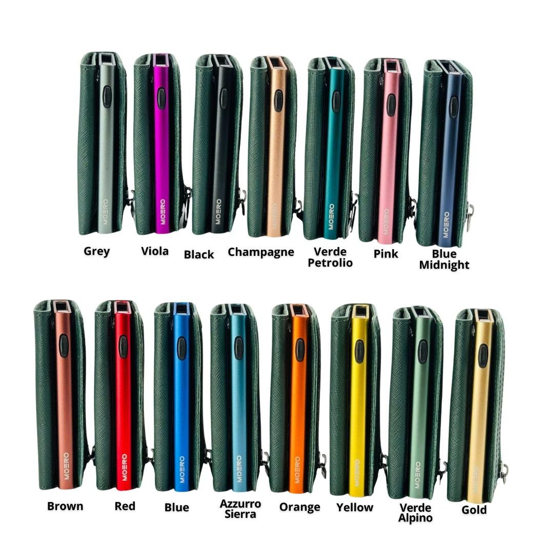Moero Linea PRO PRO Zip Saffiano portafoglio Verde Foresta con portamonete