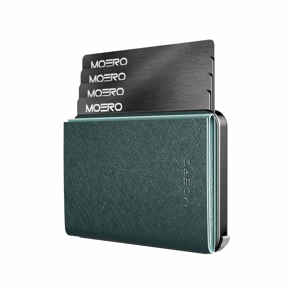 Moero Linea M2 M2 Pro Plus portafoglio verde MagSafe RFID