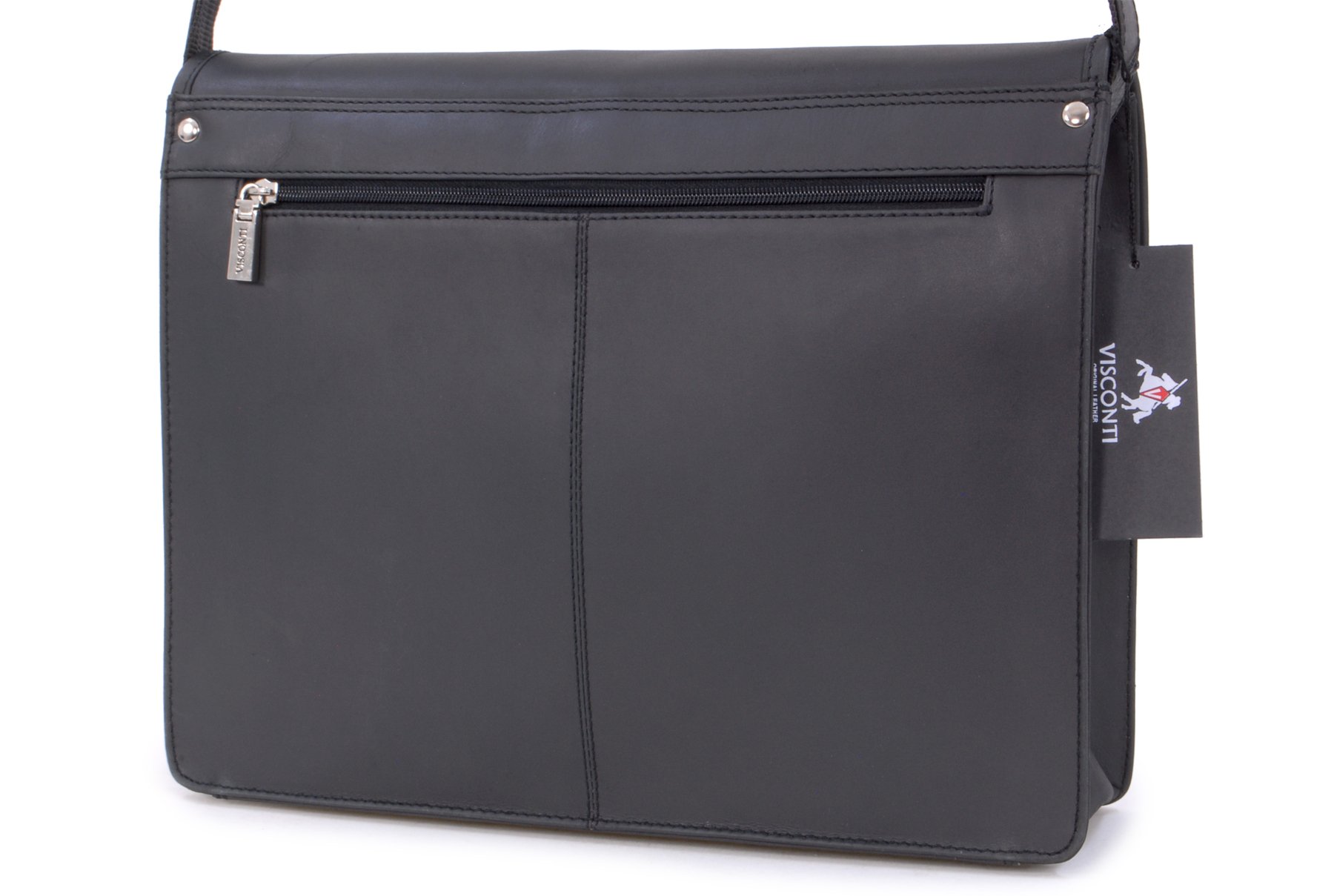 Visconti Hunters Bags 18797 borsa a tracolla nera per documenti A4