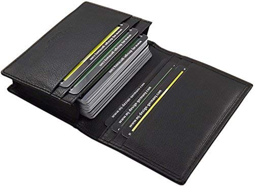 myledershop Kredit- und Visitenkartenetuis porta carte di credito nero