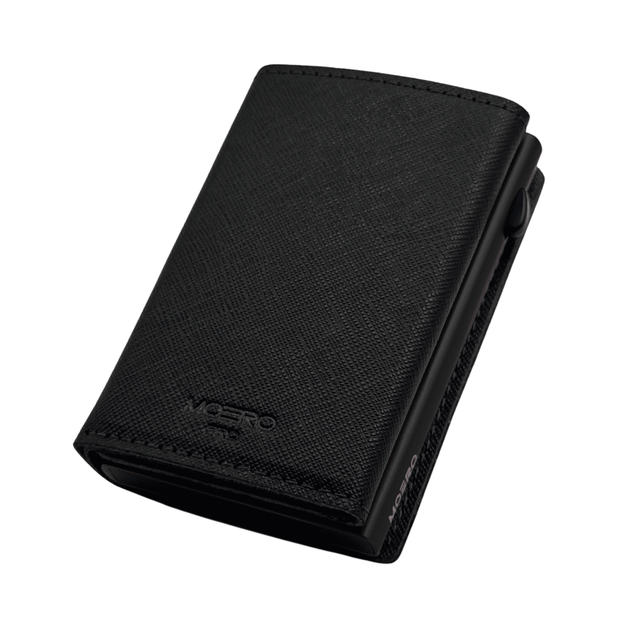 Moero Linea PRO PRO PLUS Zip Saffiano portafoglio nero blu RFID
