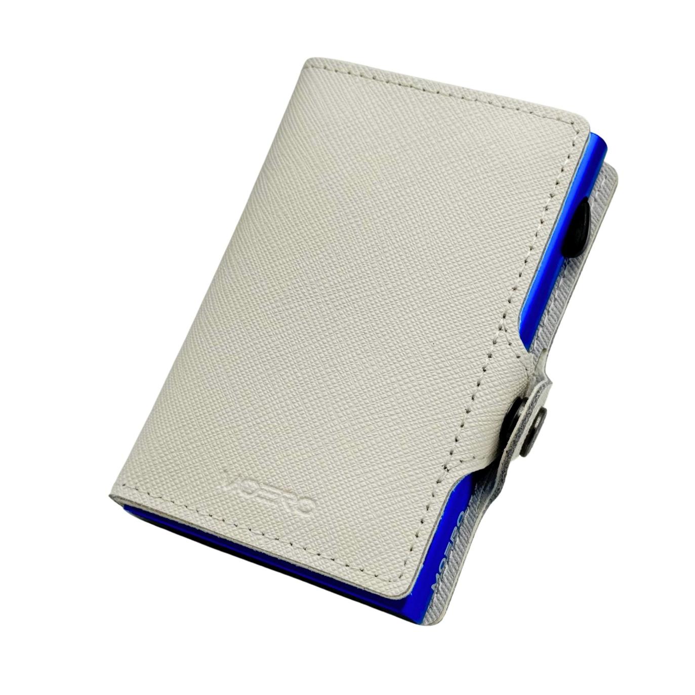 Moero Linea Classic Classic Zip portafoglio Bianco RFID Saffiano