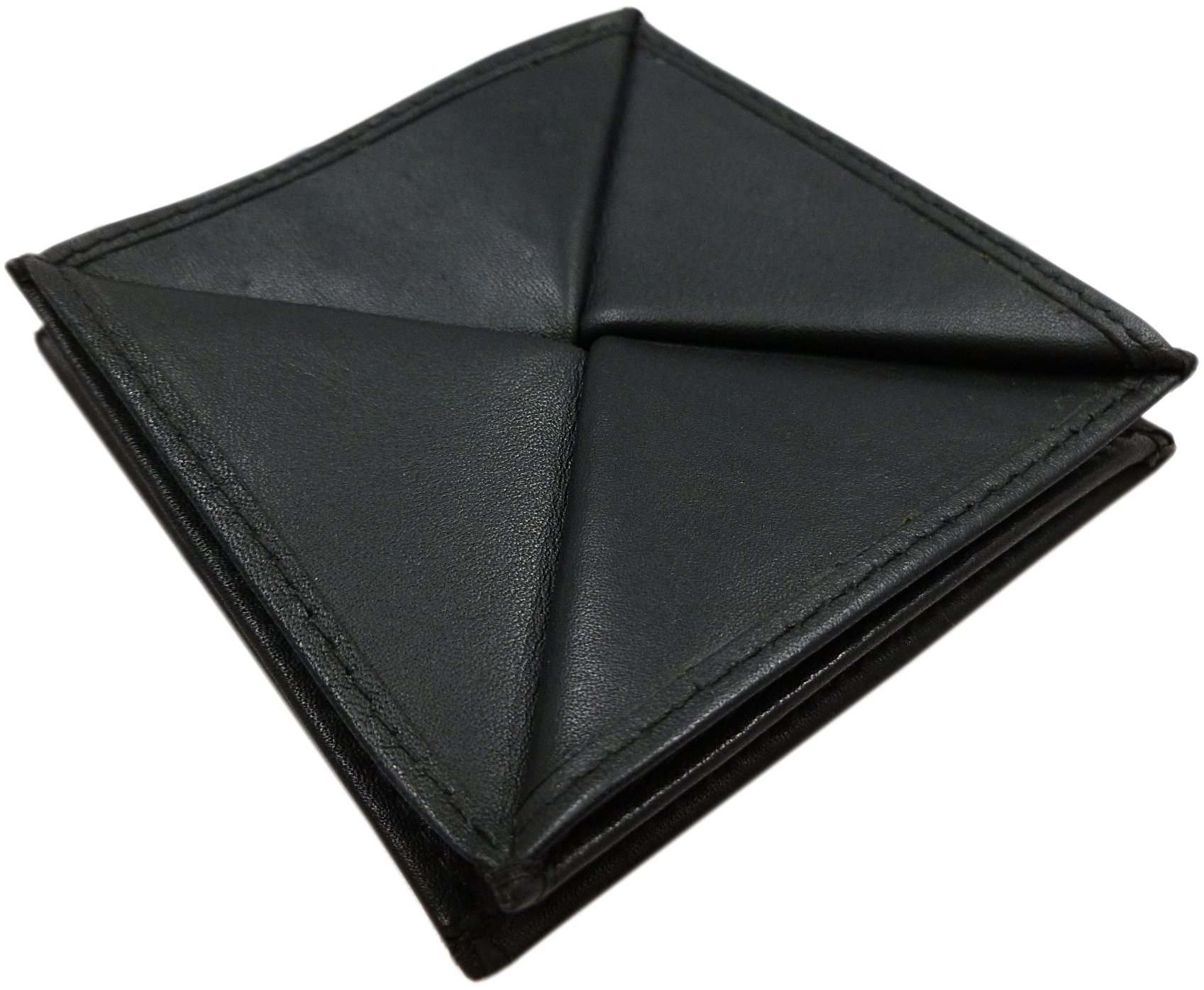 myledershop Münzbörsen portamonete marocchino nero in vacchetta